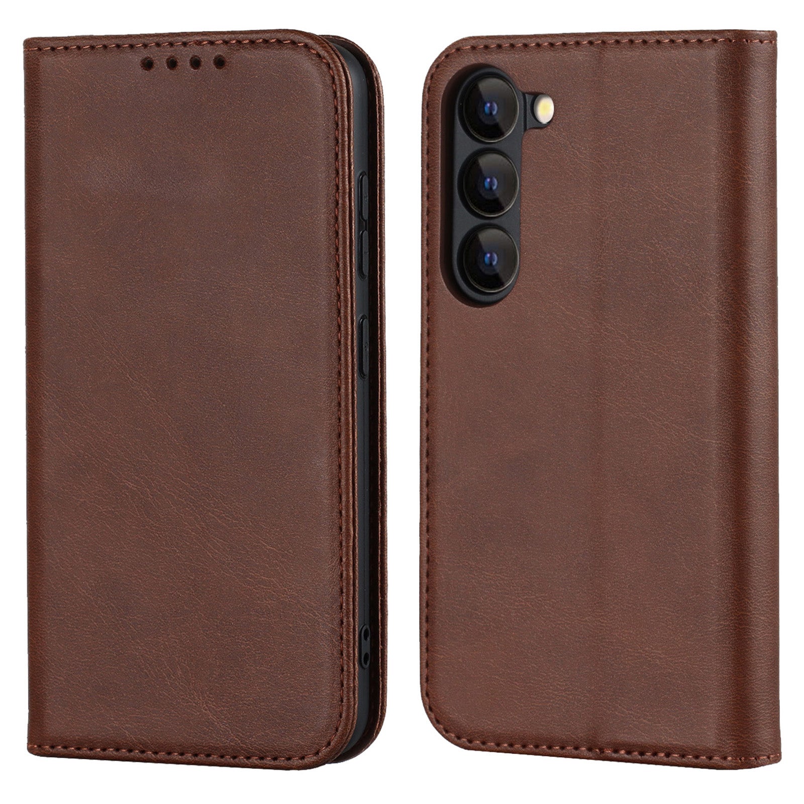 For Samsung Galaxy S23 Phone Cover Calf Texture PU Leather Stand Magnetic Absorption Anti-Scratch Wallet Phone Case For Samsung Galaxy S23 Phone Cover Calf Texture PU Leather Stand Magnetic Absorption Anti-Scratch Wallet Phone Case
